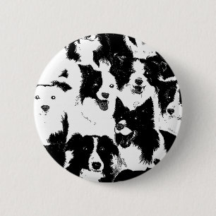 Bóton Redondo 5.08cm Pin de border collie