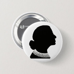 Bóton Redondo 5.08cm Pin de Botão de Silhueta Ruth Bader Ginsberg