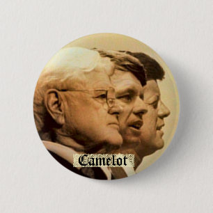 Bóton Redondo 5.08cm Pin de Camelot dos irmãos de Kennedy
