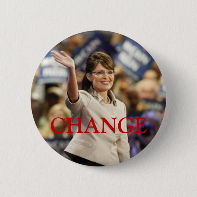 BÓTON REDONDO 5.08CM PIN DE CHANGE-SARAH PALIN (Frente)