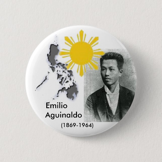 Bóton Redondo 5.08cm Pin de Emilio Aguinaldo (Frente)