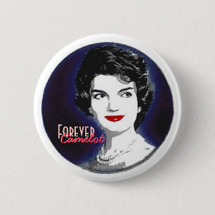 Bóton Redondo 5.08cm Pin de Jackie Kennedy