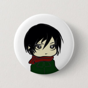 Bóton Redondo 5.08cm Pin de Mikasa Ackerman