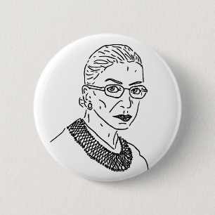 Bóton Redondo 5.08cm Pin de Ruth Bader Ginsburg RBG