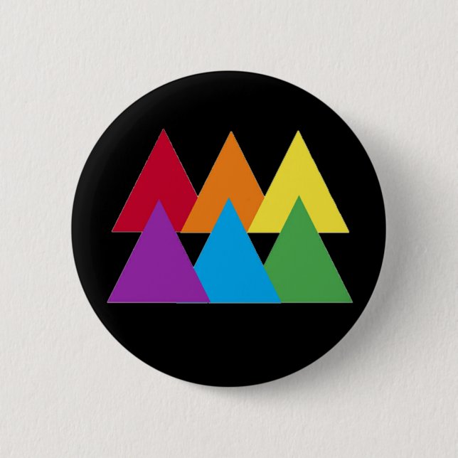 Bóton Redondo 5.08cm Pin do triângulo do orgulho gay (Frente)