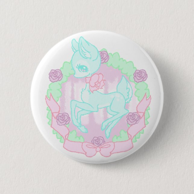 Bóton Redondo 5.08cm Pin doce dos cervos (Frente)