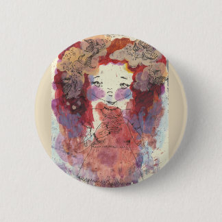 Bóton Redondo 5.08cm Pin dos pensamentos do peixe dourado