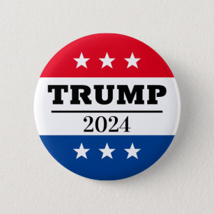 Bóton Redondo 5.08cm Pin eleitoral de Donald Trump 2024