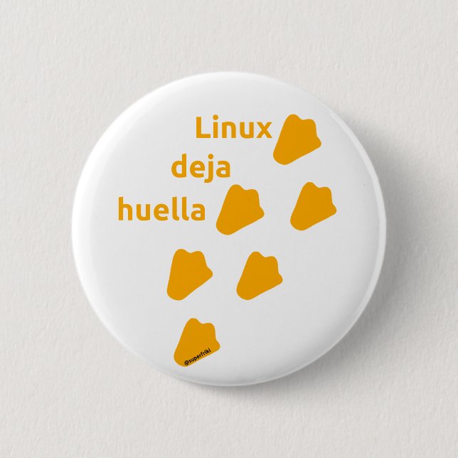 Bóton Redondo 5.08cm pin linux (Frente)