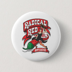 Bóton Redondo 5.08cm Pin radical do vermelho
