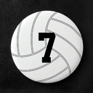 Bóton Redondo 5.08cm Pin redondo do botão do voleibol do número feito