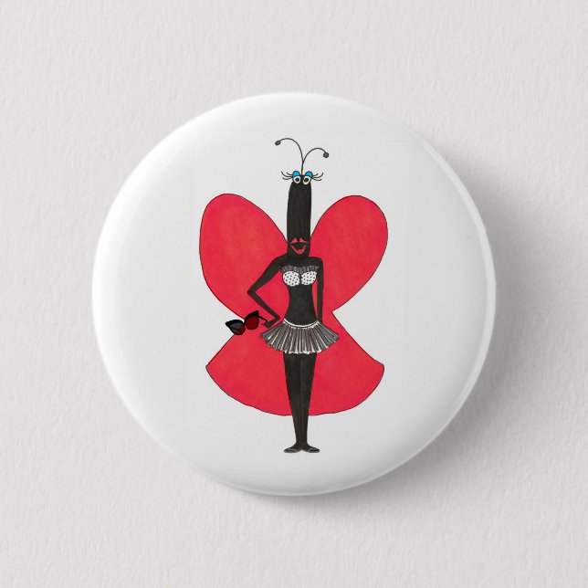 Bóton Redondo 5.08cm Pin vermelho/preto da celebridade Pseudo de SBM do (Frente)