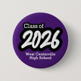 Bóton Redondo 5.08cm Pincel-roxo Classe de Pincel de 2026 Botão