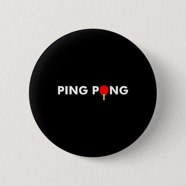 Bóton Redondo 5.08cm Ping Pong Paddle para Mesa de Tênis (Frente)