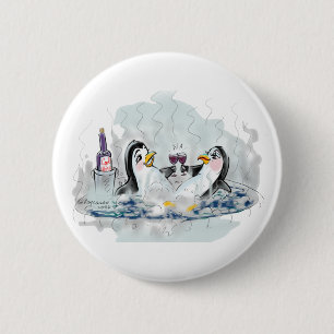 Bóton Redondo 5.08cm Pinguim da banheira de hidromassagem