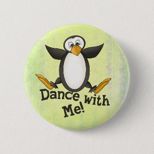Bóton Redondo 5.08cm Pinguim da dança