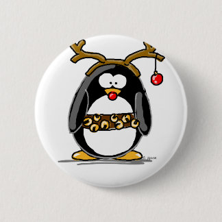 Bóton Redondo 5.08cm Pinguim de Rudolph