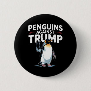 Bóton Redondo 5.08cm Pinguins Barbatanas Acima Resistem Pinguins Engraç