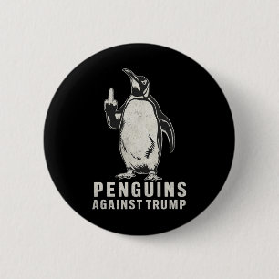 Bóton Redondo 5.08cm Pinguins Pinguppers Para Cima Pinguins De Dedo Méd
