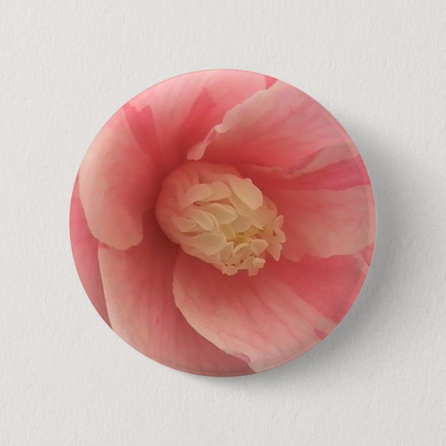 Bóton Redondo 5.08cm Pink Camellia (Frente)