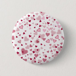 Bóton Redondo 5.08cm  Pink Lovely Hearts Pattern 
