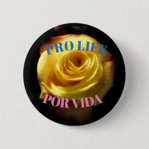 Bóton Redondo 5.08cm Pino cor-de-rosa do pro bilíngue da vida