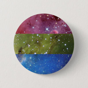 Bóton Redondo 5.08cm Pino da bandeira da nebulosa de Polysexual