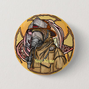 Bóton Redondo 5.08cm Pino da máscara do bombeiro