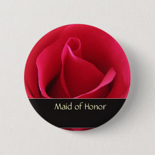 Bóton Redondo 5.08cm Pino do casamento da madrinha de casamento da rosa