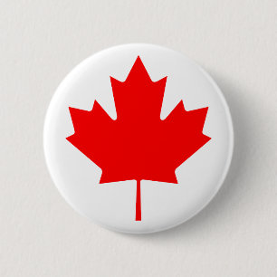 Bóton Redondo 5.08cm Pino do Dia do Canadá no Mapeador