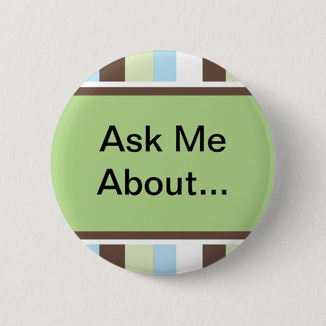 Bóton Redondo 5.08cm Pino listrado (Frente)