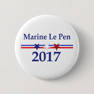 Bóton Redondo 5.08cm Pino político de Marine Le Pen 2017