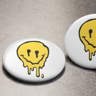Bóton Redondo 5.08cm pinos emoji do sorriso derretido