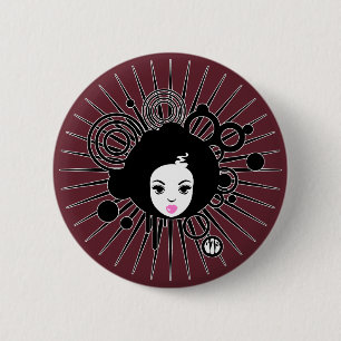 Bóton Redondo 5.08cm Pintinho Afro