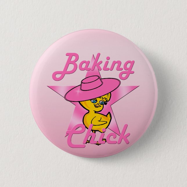 Bóton Redondo 5.08cm Pintinho Baking nº 8 (Frente)
