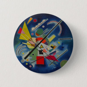 Bóton Redondo 5.08cm Pintura azul de Kandinsky