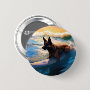 Bóton Redondo 5.08cm Pintura Belga de Surfe em Praia