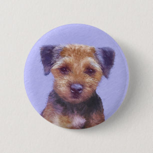 Bóton Redondo 5.08cm Pintura de Borda Terrier - Arte de Cachorro Origin
