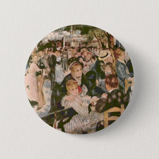 Bóton Redondo 5.08cm Pintura de Renoir (Frente)