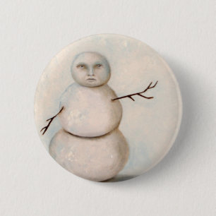 Bóton Redondo 5.08cm pintura do boneco de neve