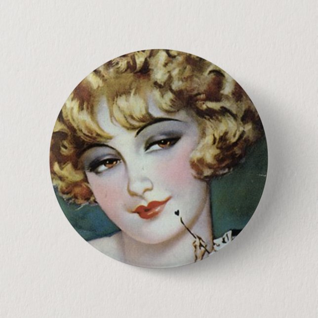 Bóton Redondo 5.08cm Pintura do Flapper (Frente)