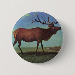 Bóton Redondo 5.08cm Pintura dos alces