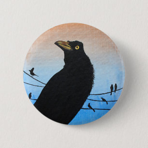 Bóton Redondo 5.08cm Pintura dos animais selvagens da natureza do