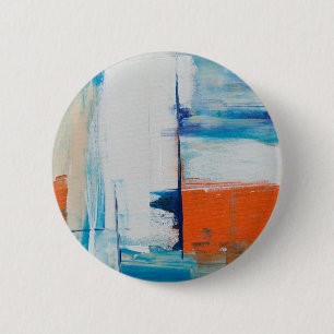 Bóton Redondo 5.08cm Pintura em acrílico de Abstrato azul claro