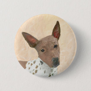 Bóton Redondo 5.08cm Pintura Terrier sem cabelos americana - Arte canin
