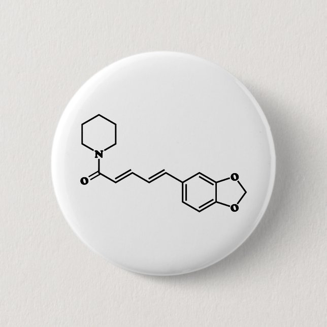 Bóton Redondo 5.08cm Piperina Piperina, Piperina, Fórmula Química Molec (Frente)