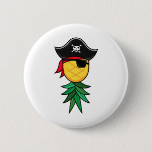 Bóton Redondo 5.08cm Pirata de Halloween - Pé-de-cabeça-para-baixo Ping