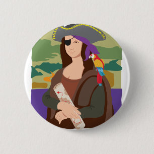 Bóton Redondo 5.08cm Pirata de Mona Lisa