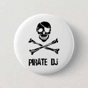 Bóton Redondo 5.08cm Pirata DJ