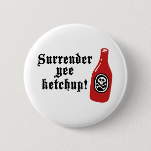 Bóton Redondo 5.08cm Pirata engraçado da ketchup